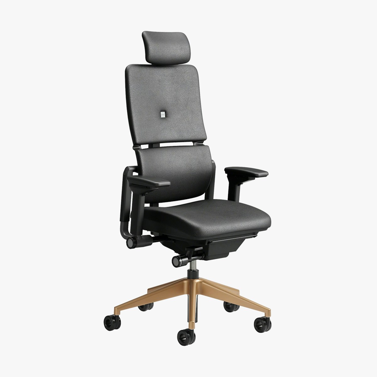 Steelcase Please Leather Office Chair With Headrest Hunts Office